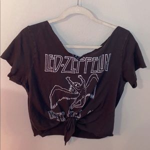 Brandy Melville Led Zeppelin Cropped T-shirt